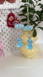 Thời trang mèo và đám mây dây điện thoại Keychain đồ treo trang trí nhựa kết cấu phụ kiện quan trọng cho dịp khác nhau