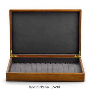 Oirlv Wooden Jewelry Ring Earrings Bracelet Watch Necklace Storage Case Jewelry Organizer Gold Jade Diamond Display Box X023