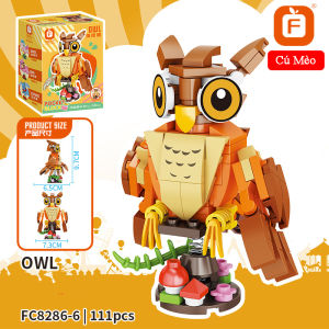 Tuyển tập đồ chơi lắp ráp hình con vật dễ thương tàu vũ trụ chất liệu nhựa ABS có chân đế lò xo nhiều chi tiết