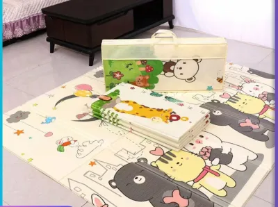 COD Baby Foldable Play Mat XPE Foam Extra Thick Double/Family Size Crawling Mat Yoga Pad Folding Picnic Mat Playmat