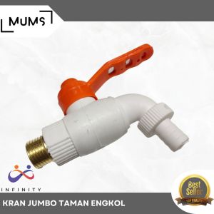 CISAL KRAN AIR PLASTIK 1/2 DRAT KUNINGAN KERAN AIR TEMBOK PVC TERMURAH - Inf173