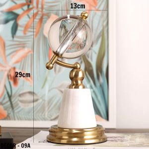 Decor pha lê để bàn tân cổ điển đế đá cẩm thạch trắng DECOR-09A