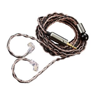 QKZ T1 Earphone Upgrade Cable Silver Plated 4 core QDC 2PIN 3.5MM Plug Earphone Wire Cable