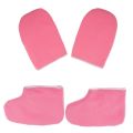 2 Pairs Soft New Paraffin Wax Protection SPA Hand Foot Mitts Moisturizing Gloves Booties for Warmer. 
