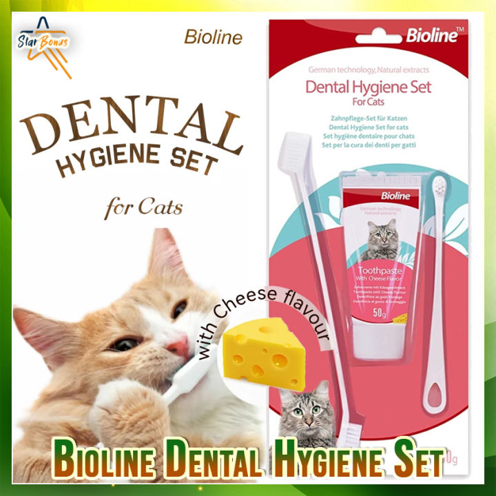 Bioline Dental Hygiene Set 50g For Cats (Cheese Flavor) (Dental Hygiene