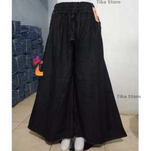 Kulot Jumbo Highwaist Jeans Wanita Loose Snow Jumbo Big Size