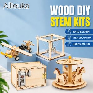 Wood DIY STEM Science Assembly Engineering Kit Educational Toy For Kids 6+ Hands On Learning Boost Creativity Critical Thinking