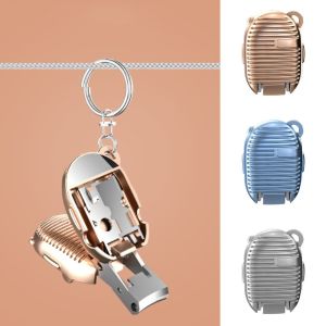 CHARMST รูปร่างกระเป๋าเดินทาง พวงกุญแจกรรไกรตัดเล็บ เหล็กไร้สนิม มินิมินิ พวงกุญแจรถกุญแจ สร้างสรรค์และสร้างสรรค์ การตกแต่งกุญแจ กรรไกรตัดเล็บมือ ตัดเล็บตัดแต่ง