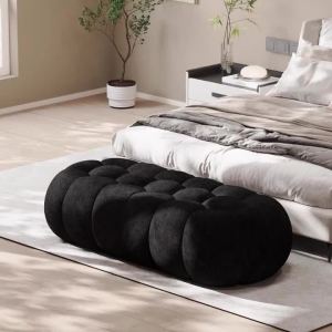 xpkQ Luxury Bench Stool Comfortable Soft Relaxing Makeup Stool Minimalist Entrance Footrest Home Living Room Decorative Furniture R3K9L