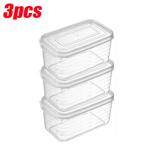 6Pcs 700ml Food Meat Storage Box / Food Fresh Keeping Containers / Leak-Proof Stackable Food Sealed Boxes / Refrigerator Preservation Boxes / Fridge Vegetable Fruit Organizer