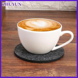 ZHUYUN 10 Pieces set Round Felt Coasters Dining Table Protector Heat-resistant Coasters Coffee Tea Hot Drink Cup Placemats
