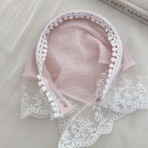 Bandana Scarf Korea Model Renda Aesthetic Casual / Bando Syal Raw Lace / Headband Fashion Korea