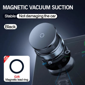 Universal Car Phone Holder Vacuum Suction Cup Strong Magnetic Adsorption 360°Phone Bracket For Gym Kitchen Car Navigation Stand