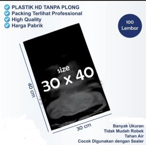 PLASTIK HD hitam / plastik packing online uk 30X40 CM / PLASTIK PACKING ONLINE murah polybag /plastik packing paket warna hitam / plastik packing termurah