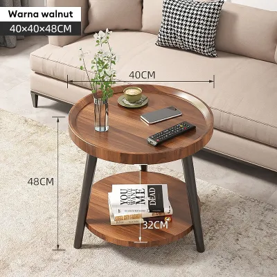 Meja Kopi Bulat Meja Ruang Tamu Meja Kecil Coffe Table Meja kopi Minimalis Meja kopi bergaya Nordik