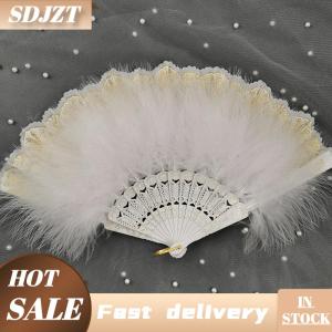 SDJZT Lolita lông gấp Fan cổ tích tối Gothic tòa khiêu vũ trang trí tiệc cưới