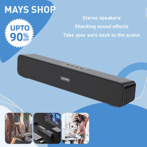 E91 Bluetooth Speaker Rechargeable Long Sound Bar with Subwoofer Desktop Computer Sound Bar Home Theater SD Card Slot