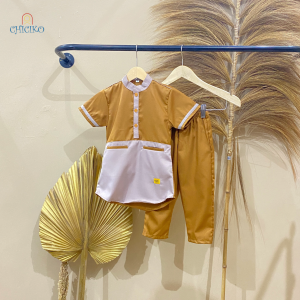Chiciko Setelan Baju Koko Anak Hafiz Usia 1-10 Tahun Katun Toyobo Termuran Dan Terlaris
