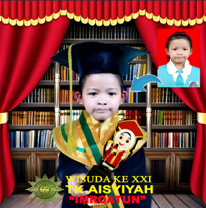 CETAK DAN EDIT PHOTO ANAK JADI WISUDA TK UKURAN A4 GLOSSY