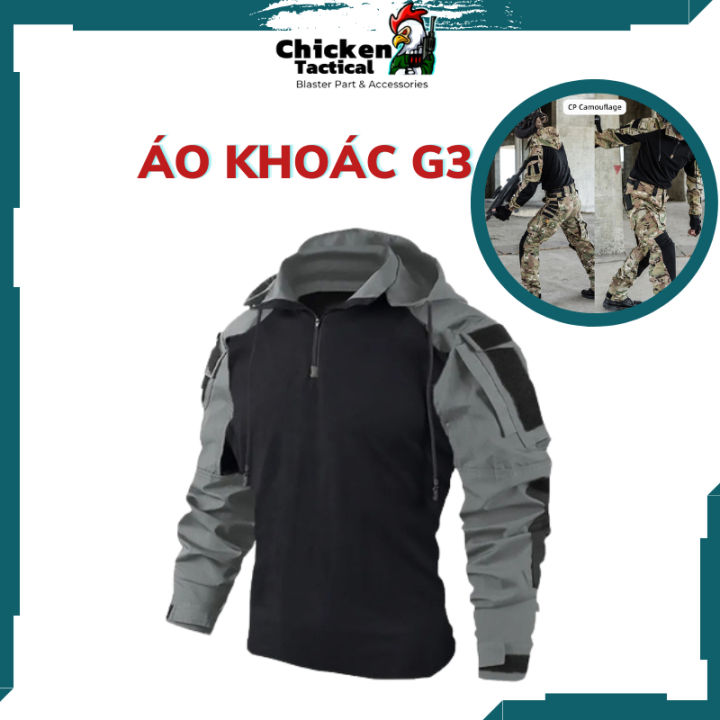 Áo khoác chiến thuật G3 tay dài có mũ trùm đầu | Lazada.vn