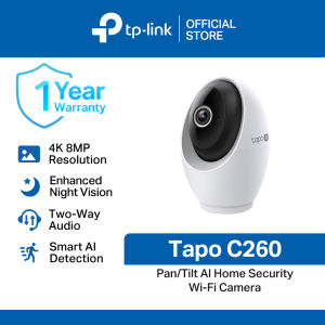 TP-Link Official Store | Tapo C260 | 4K 8MP Ultra HD Indoor 360 degrees Pan/Tilt AI Security Cctv IP Wireless WiFi Sale Camera Night Vision Connect to Cellphone with Mic and Speaker