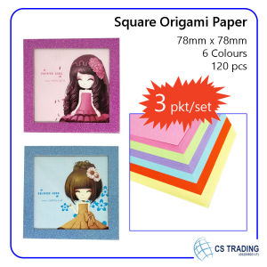 Square Origami Paper 78 x 78mm/120mm x 120mm Colour(120 sheets/pack)