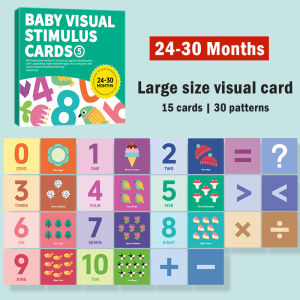 【Large】Newborn Baby Visual Stimulation Flash Cards | 0-36m Early Education Cards | Black and White Sense Learning Development