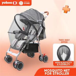 Yoboo Mosquito Net for Stroller | Full Coverage | Universal Fit | Two-way Opening | Honeycomb Mesh