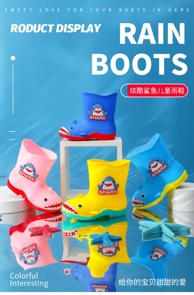 Baby shark rain sales boots