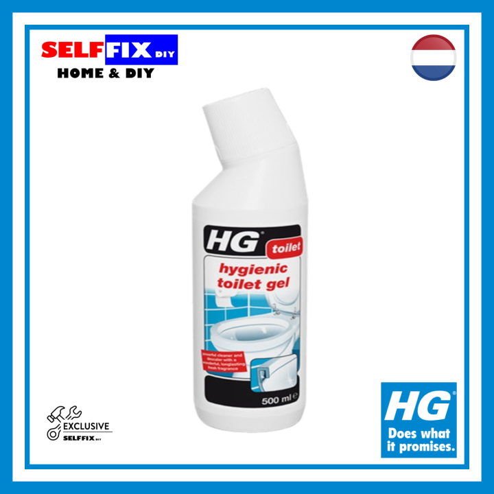 HG Hygenic Toilet Gel 500ml Removes Dirt / Limescale / Stains