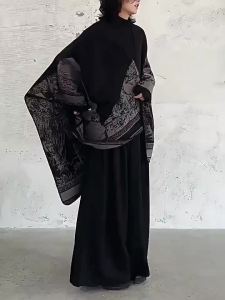 Khăn choàng du lịch phong cách dân tộc lớn mùa hè khăn choàng trang trí cao cấp giả cashmere ấm áp áo choàng xẻ tà