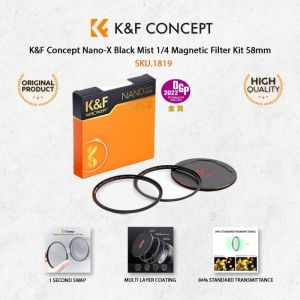KNF Concept Magnetic Nano-X Black Mist 1/4 Filter K&F Concept 58mm Camera