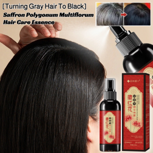 JoyceLab Saffron Polygonum Multiflorum Hair Care Essence Spray White Hair To Black Natural Herbal Hair Roots Black Hair Serum Leave In Spray