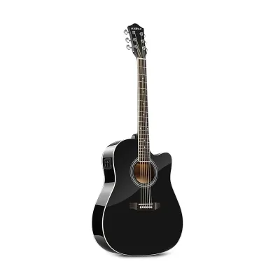 KAWES Low Action Electric Acoustic Guitar 6 String 41 inch Acoustic Electric Guitar With 4EQ Pickup With Case Strap