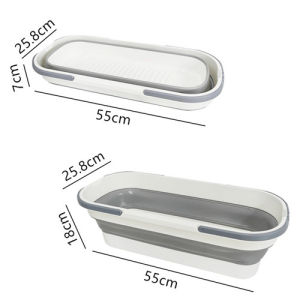 Collapsible Mop Bucket Foldable Large Capacity Rectangle Mop Bucket With Handle Cleaning Tools