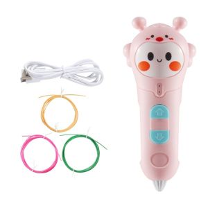 BOBRU Little Architect Cartoon For Kids/Adults Birthday Gifts Graffiti Doodle Safe Low Temperature DIY Draw Toys Art Craft Printer 3D Drawing Print Pen 3D Printing Pencils