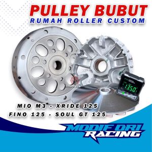 MIO M3-Pulley Bubut Derajat X ride 125-Soul GT 125 Mangkok Pulley Cstm - MIO M3