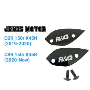 Mirror Blanking Tutup Spion R15 V3 Cbr 150r 250rr R25 Ninja 250 Fi Old New Zx25r Bahan Akrilik Hitam R&G
