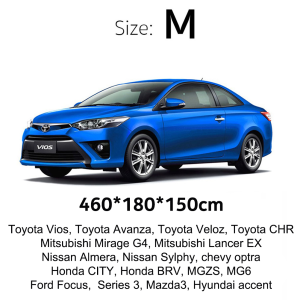 car cover toyota vios sedan all weather auto exterior covers waterproof sun protection 3XL 490cm*180cm*150cm Universal Protect your car from exposure to sun dust pollutants and moisture