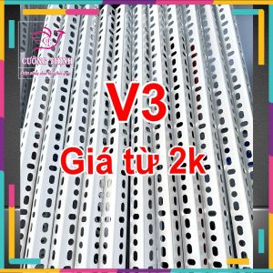 Thanh sắt V3  dài 20-30-40-50 cm lắp kệ sắt v lỗ đa năng Sắt V lỗ Kệ sắt đăng