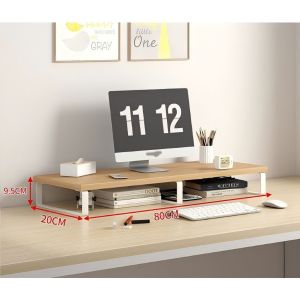 Office Computer Monitor Riser Computer Monitor Holder Desktop Storage Rack Wooden