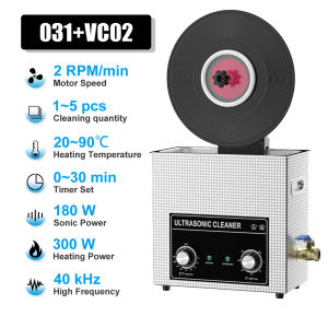 6L Vinyl Record Ultrasonic Cleaner Mechanical Controller with Bracket Set for Wash EP 7 LP 12 Inch Label Saver Aluminum CNC Made