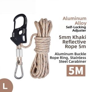 OKKFINE Stainless Steel Tent Rope Tensioner 2-10mm Aluminum Alloy Tarp Tightener High Quality Portable Self Lock Rope Adjuster Outdoor Tool