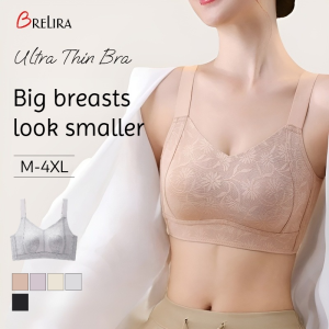 【SingaBralette】 Full Cup Minimizer Bra Ultra Thin Big Breasts Look Small Adjustable Seamless Anti-Sagging Wireless Comfort Women ​​Lingerie​​