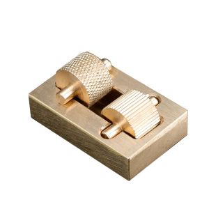 MMLUCK Khắc Brass Applicator Công Cụ nhuộm Da Cạnh Lăn Leathercraft Dầu Hộp Sơn