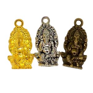Antiqued Silver Ganesha Charms Pendants DIY Accessories Craft Jewelry Decoration