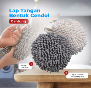 Lap Tangan Cendol Kain Lap Tangan Gantung Dapur dan Kamar Mandi Handuk Gantung Bulat Termurah Terbaru Promo