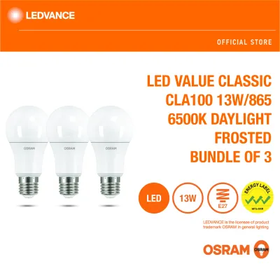 OSRAM LED Value Classic A100 13W Frosted E27 (2700K/6500K) (Bundle of 3)