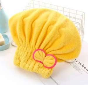 Coral fleece absorbent quick dry cap shower cap 081