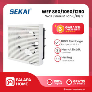 SEKAI Wall Exhaust Fan WEF 890 8 Inch / WEF 1090 10 Inch / WEF 1290 12 inch | Kipas Angin Hexos Dinding Tembok 8" | Eksos WEF890 20cm